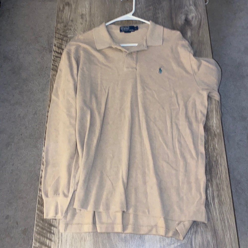 Light brown long sleeve Ralph Lauren Polo - EUC